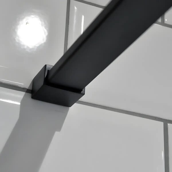 Cabina de dus BR6611 90X90cm, Sticla Securizata 8mm, Profil Aluminiu Negru