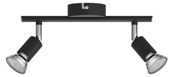 Spot LIMBALI 2xGU10/50W/230V negru Philips