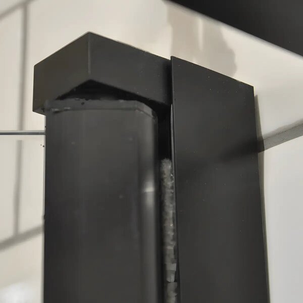 Cabina de dus BR6611 90X90cm, Sticla Securizata 8mm, Profil Aluminiu Negru