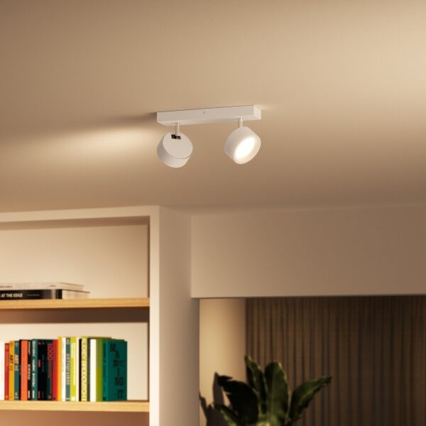 Spot LED BRACIA 2xLED/5,5W/230V alb Philips