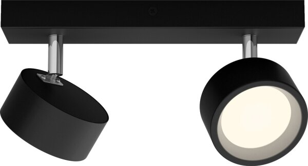 Spot LED BRACIA 2xLED/5,5W/230V negru Philips