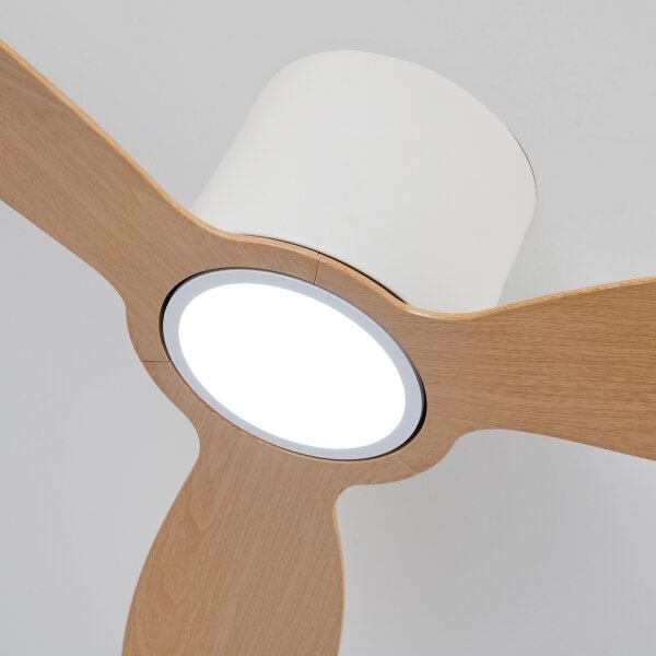 ZEVENTI - Ventilator de tavan VENTORA LED/24W/230V Wi-Fi Tuya alb/stejar + telecomandă