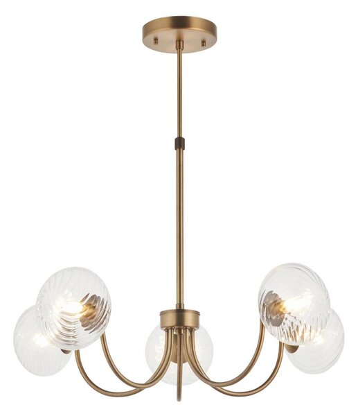 Endon 119210 - Candelabru HAGUE pe tijă, 5xG9/5W/230V, alamă