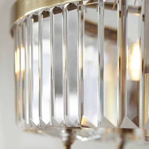 Endon 102505 - Candelabru cu lanț, 6xE14/6W/230V, diametru 55 cm, alamă