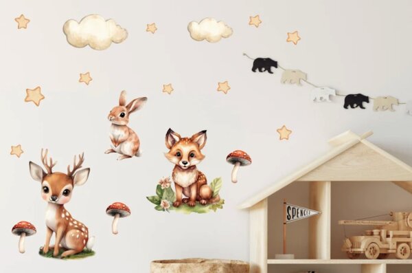 Abțibilduri luminoase magice pentru copii - animale de pădure Šírka: 30 cm | Dĺžka: 60 cm