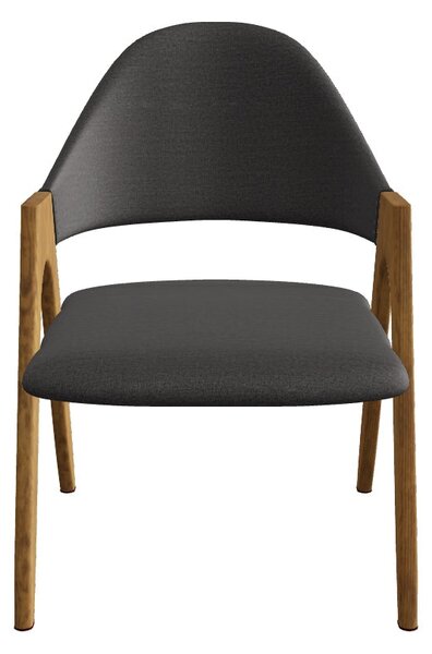 Scaun K344, gri/stejar, stofa clasica/metal, 53X51X80 CM