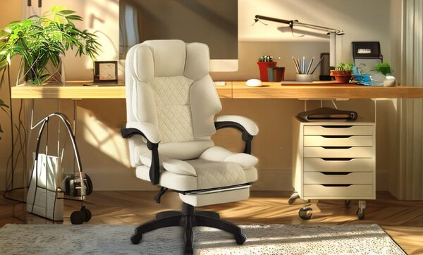 Scaun de birou ergonomic HC-1031 Ecru