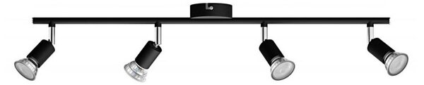 Spot LIMBALI 4xGU10/50W/230V negru Philips