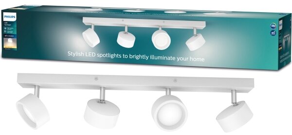 Spot LED BRACIA 4xLED/5,5W/230V alb Philips