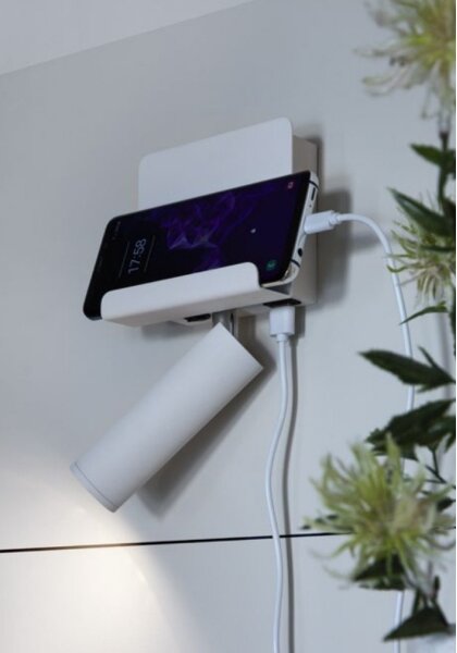 Spot LED de perete PANEL LED/3,5W/230V USB alb Redo 01-3083