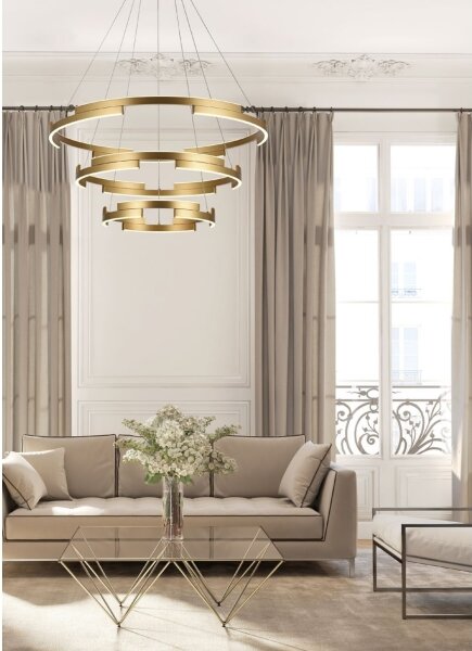 Lustră LED dimabilă pe cablu CASTLE LED/80W/230V auriu Redo 01-3181