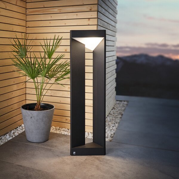 EGLO Lampă LED trotuar Nembro IP54 din aluminiu turnat, Negru, Metal, Modern