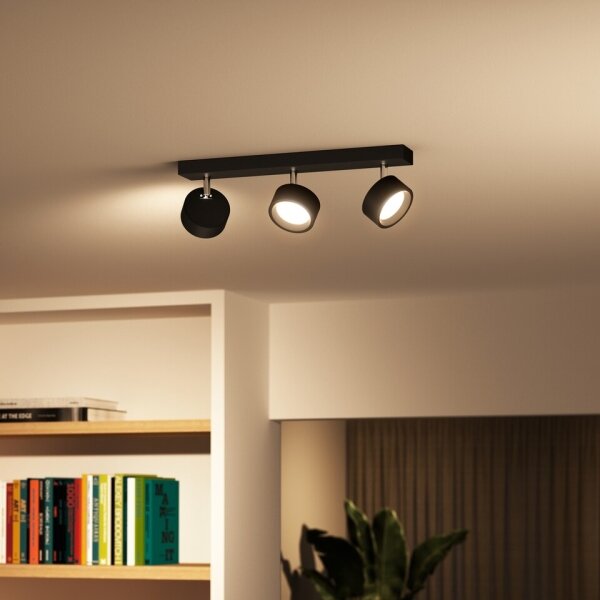 Spot LED BRACIA 3xLED/5,5W/230V negru Philips