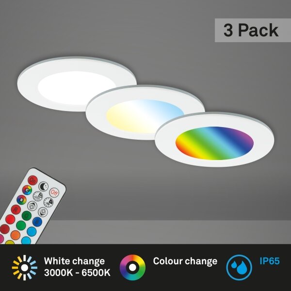 Briloner - Set 3x LED lumini baie dimabile LED/4,8W/230V IP65