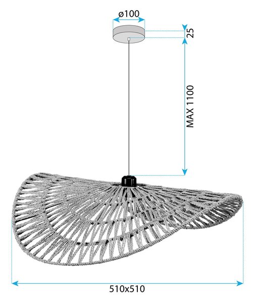 LAMPĂ BOHO APP1739-1CP 50CM