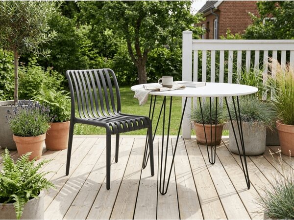 OFERTA Scaun din plastic TREGO, antracit II calitate