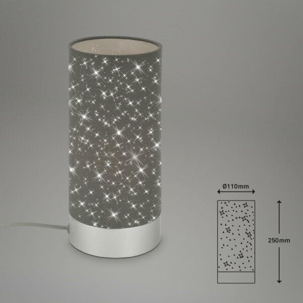 Lampă de masă STARRY SKY 1xE14/25W/230V gri Briloner 7028-014