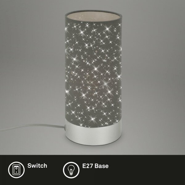 Lampă de masă STARRY SKY 1xE14/25W/230V gri Briloner 7028-014