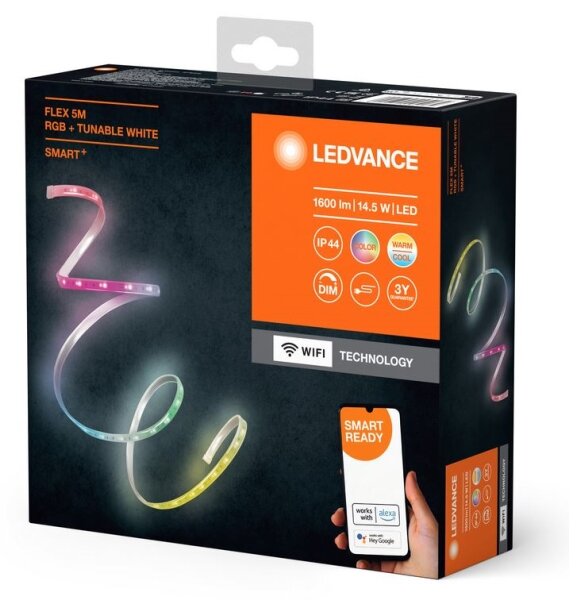 Bandă LED RGB+TW de exterior dimabilă FLEX 5m LED/14,5W/230V Wi-Fi Ledvance