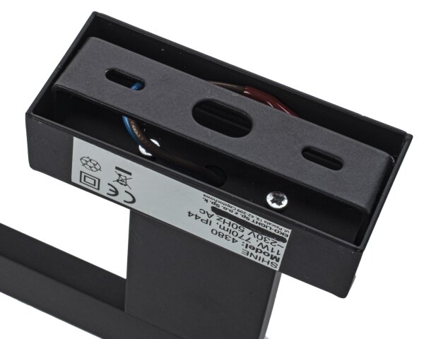 Aplica LED pentru baie SHINE, 11W/230V, 42 cm, IP44, negru