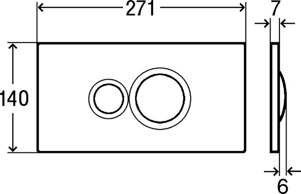 Viega Visign buton de spălare pentru WC alb 597108