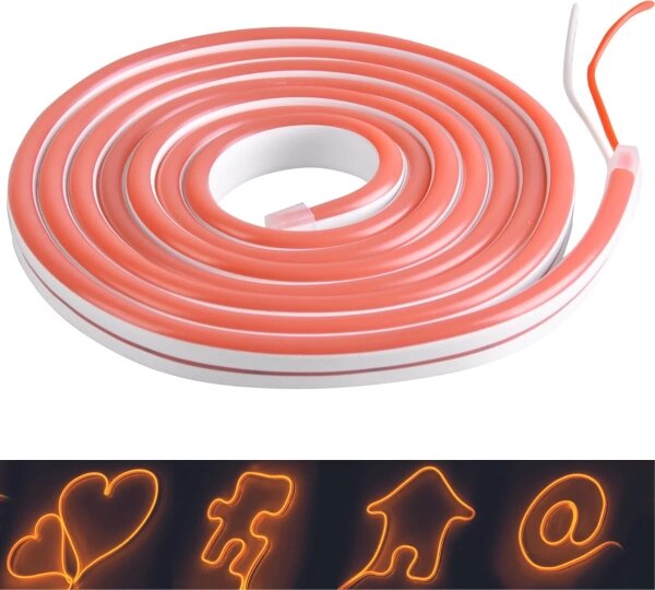 Bandă LED NEON 5m LED/40W/24V portocaliu IP65