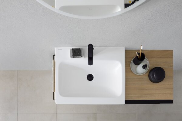 Geberit iCon lavoar 60x48 cm dreptunghiular de blat alb luciu 501.847.00.1