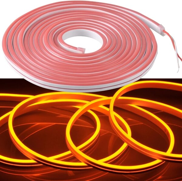 Bandă LED NEON 5m LED/40W/24V portocaliu IP65