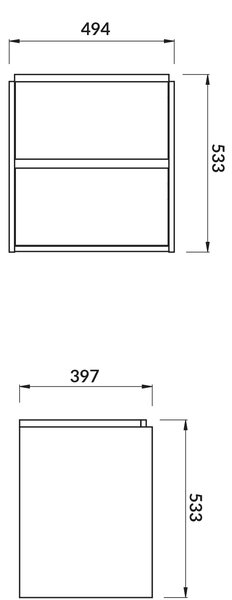 Set dulap Cersanit Crea S924-015, lavoar Cersanit Crea K114-005