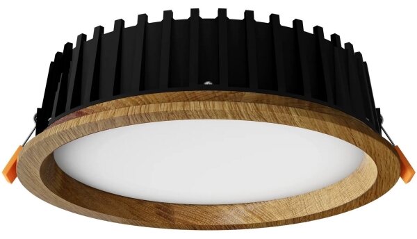 Corp de iluminat LED încastrat RONDO LED/12W/230V 3000K d. 20 cm lemn masiv stejar APLED