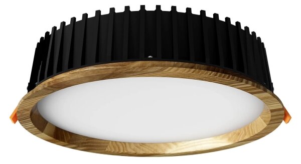 Corp de iluminat LED încastrat RONDO LED/18W/230V 4000K d. 26 cm lemn masiv frasin APLED