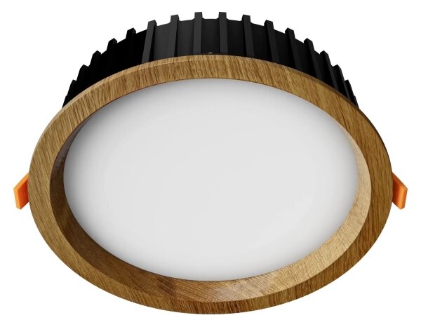 Corp de iluminat LED încastrat RONDO LED/12W/230V 3000K d. 20 cm lemn masiv stejar APLED