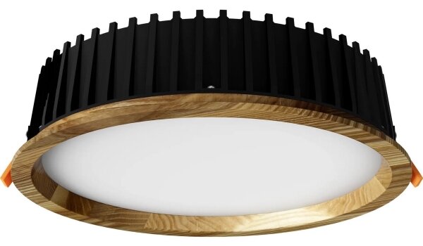 Corp de iluminat LED încastrat RONDO LED/18W/230V 3000K d. 26 cm lemn masiv frasin APLED
