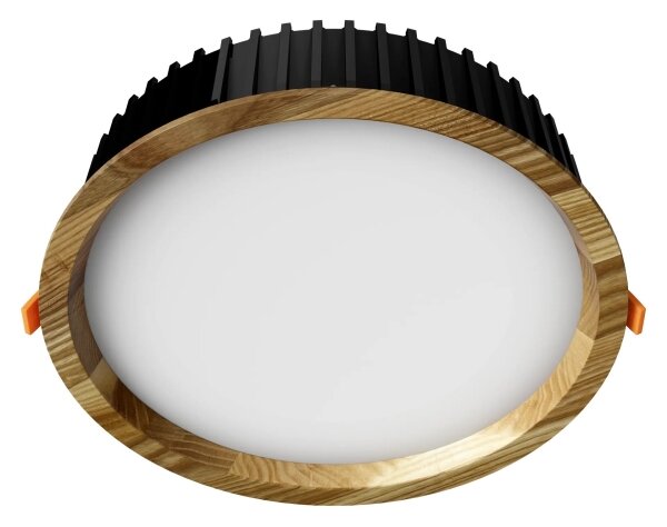 Corp de iluminat LED încastrat RONDO LED/18W/230V 3000K d. 26 cm lemn masiv frasin APLED