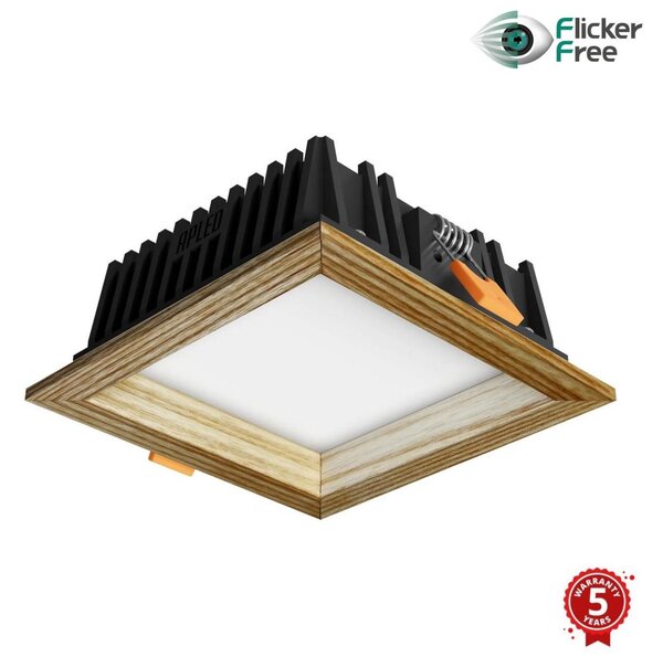 Corp de iluminat LED încastrat SQUARE LED/6W/230V 4000K 12x12 cm lemn masiv frasin APLED