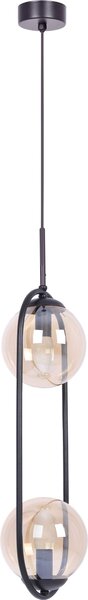 Kaja Venta lampă suspendată 2x40 W negru-chihlimbar K-5121