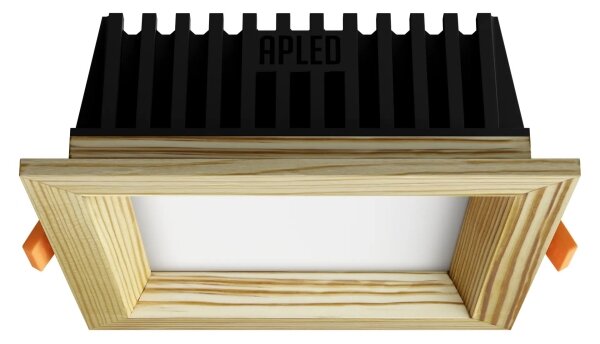 Corp de iluminat LED încastrat SQUARE LED/6W/230V 4000K 12x12 cm lemn masiv pin APLED