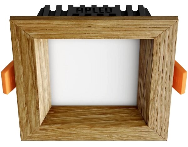 Corp de iluminat LED încastrat SQUARE LED/3W/230V 3000K 9x9 cm lemn masiv stejar APLED