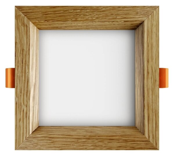Corp de iluminat LED încastrat SQUARE LED/6W/230V 4000K 12x12 cm lemn masiv stejar APLED