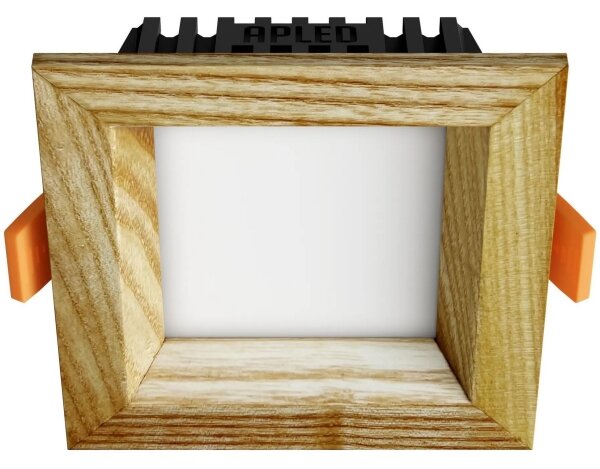 Corp de iluminat LED încastrat SQUARE LED/3W/230V 3000K 9x9 cm lemn masiv frasin APLED