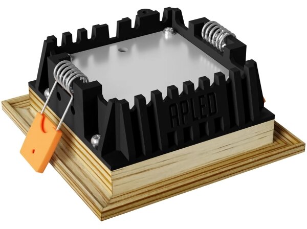 Corp de iluminat LED încastrat SQUARE LED/3W/230V 4000K 9x9 cm lemn masiv pin APLED