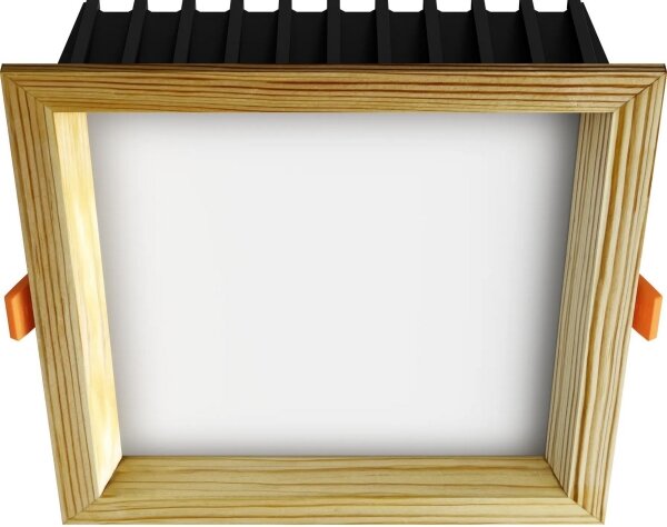 Corp de iluminat LED încastrat SQUARE LED/12W/230V 4000K 17x17 cm lemn masiv pin APLED