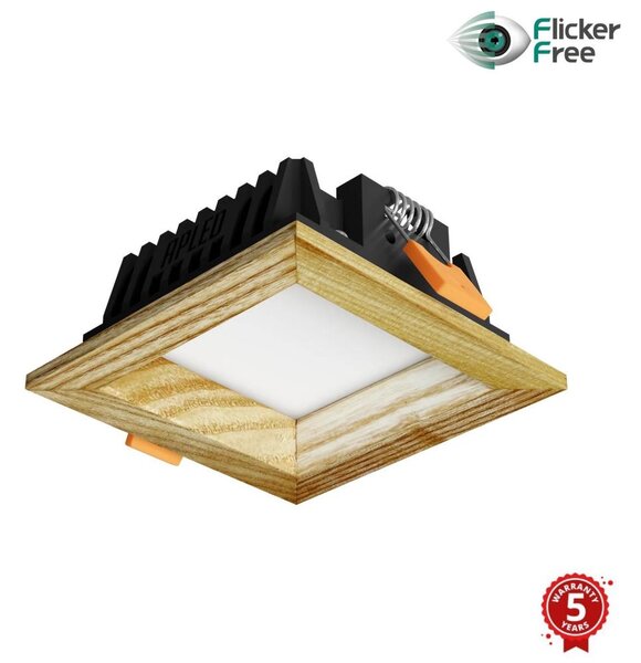 Corp de iluminat LED încastrat SQUARE LED/3W/230V 3000K 9x9 cm lemn masiv frasin APLED