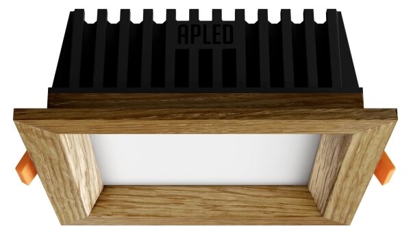Corp de iluminat LED încastrat SQUARE LED/6W/230V 4000K 12x12 cm lemn masiv stejar APLED