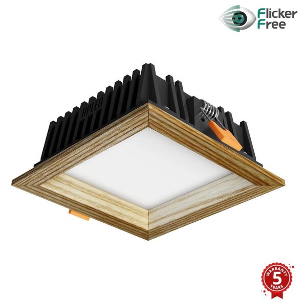 Corp de iluminat LED încastrat SQUARE LED/6W/230V 3000K 12x12 cm lemn masiv frasin APLED