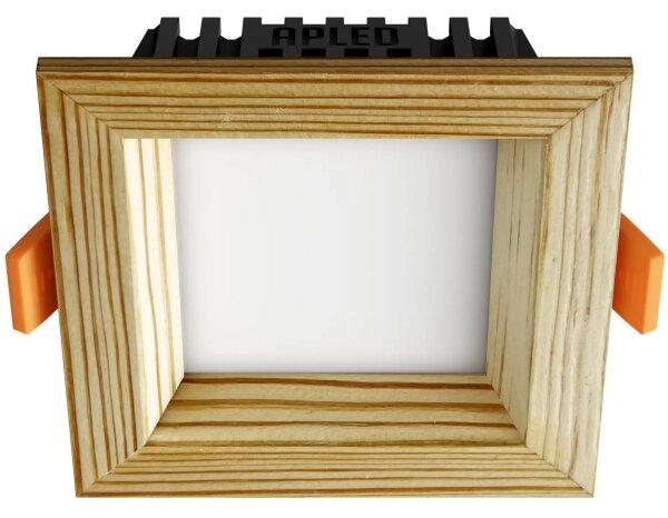 Corp de iluminat LED încastrat SQUARE LED/6W/230V 3000K 12x12 cm lemn masiv pin APLED