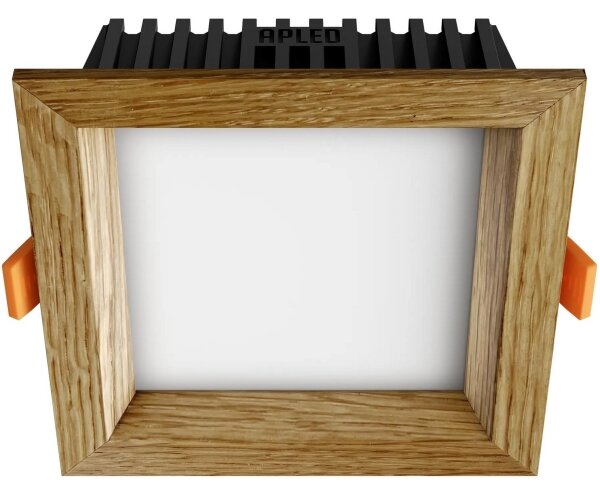 Corp de iluminat LED încastrat SQUARE LED/6W/230V 4000K 12x12 cm lemn masiv stejar APLED