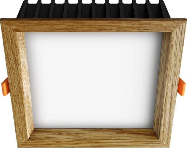 Corp de iluminat LED încastrat SQUARE LED/12W/230V 4000K 17x17 cm lemn masiv stejar APLED