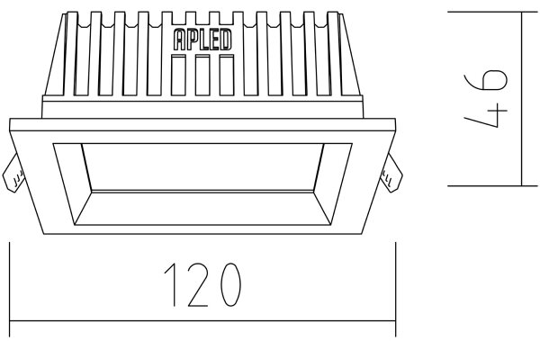 Corp de iluminat LED încastrat SQUARE LED/6W/230V 4000K 12x12 cm lemn masiv frasin APLED