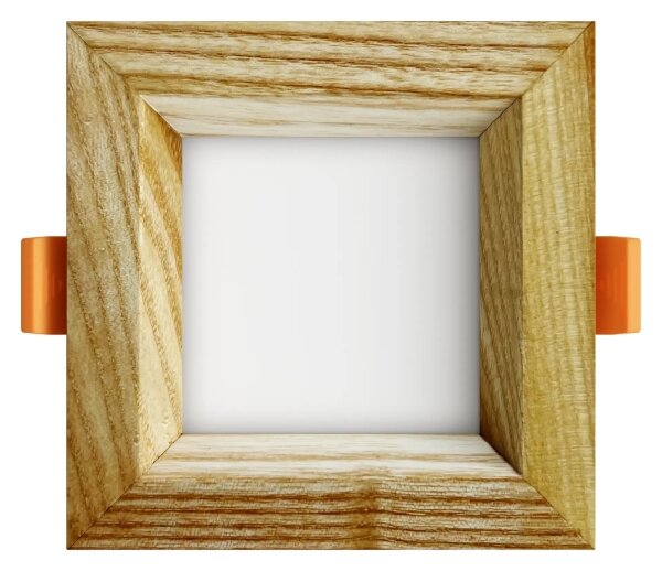 Corp de iluminat LED încastrat SQUARE LED/3W/230V 3000K 9x9 cm lemn masiv frasin APLED